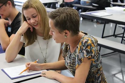 High School Canada - teacher and student